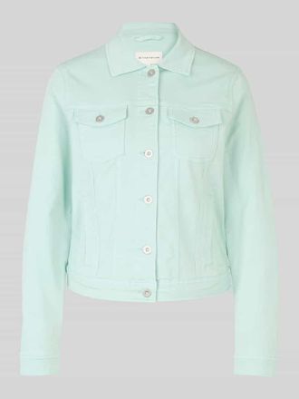 Tom Tailor Regular Fit Jeansjacke aus Baumwoll-Mix in Mint, Gr&ouml;&szlig;e XXXL