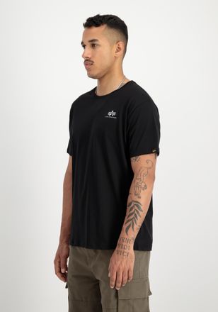 Alpha Industries T-Shirt ALPHA INDUSTRIES Basic T-Shirt SL TPU, Herren, Gr. XL, schwarz (schwarz, chrome), Obermaterial: 100% Baumwolle, Shirts T-Shirt