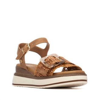 Xti Womens Ankle Strap Sandals In Camel