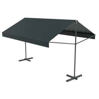 Concept Usine Toldo doble pendiente gris de 3780 x 1500/1500 mm