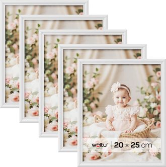 Woltu Marcos De Fotos Originales De Madera Juego De 5 Marcos Para Fotos Mesa Pared Marcos Moderno De Estilo 20x25 Cm Marcos Vintage Para Gift Regalo Cumplea