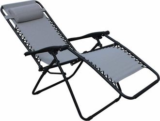 COSMA Sedia a sdraio Zero Gravity reclinabile, in acciaio, poltrona ideale per esterno e giardino -Confezione da 2 pezzi / Blu Notte