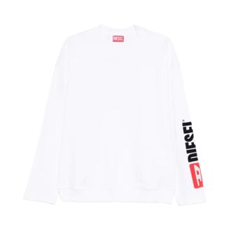 Diesel Long Sleeve Tops, male, White, Size: XL S-boxt-nc-div Top