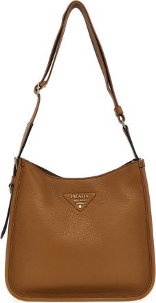 Prada Brown Logo Shoulder Bag