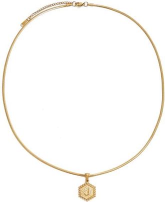 Petit Moments Initial Pendant Necklace in Gold-J at Nordstrom