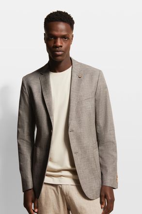 Bugatti Sakko BUGATTI, Herren, Gr. 52, braun, 78% Baumwolle, 22% Polyester, normal, Manschette, Sakkos Sakko, mit Reverskragen