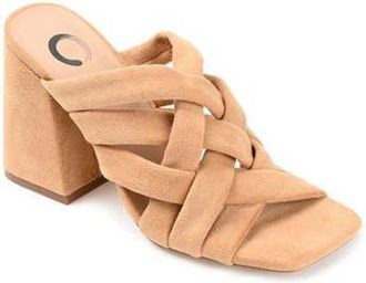 Journee Collection Dorisa Braided Sandal in Tan at Nordstrom Rack, Size 6.5