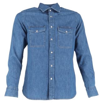 Tom Ford Tom Ford Western denim overhemd van blauw katoen