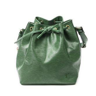 Louis Vuitton Pre-owned Womens Noe Black Stitching PM Shoulder Bag - Green - One Size