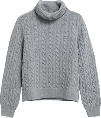 Barbour Ambleside Cable-knit Rollneck - Dames - Coltruien - Grijs - M - Katoen - Truien & Vesten