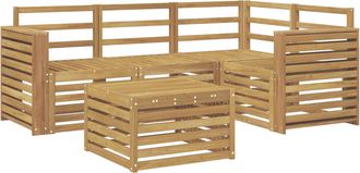 vidaXL Conjunto De Sof&aacute;s De Exterior 5 Uds. Blanco Vidaxl