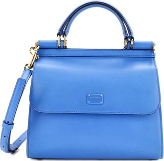 Dolce & Gabbana Sicily 58 Bag leren kleine boekentas - Blauw