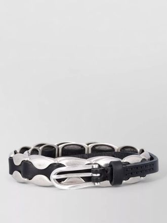 Our Legacy sliding stud leather belt narrow design