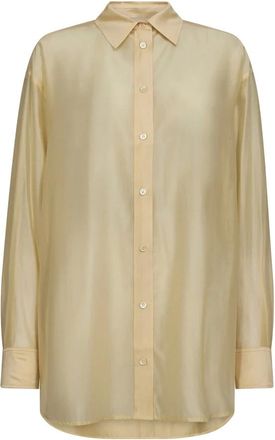 Mos Mosh MOS Mosh, Overhemden, Dames, Geel, XS, Blouse met kraag en knopen