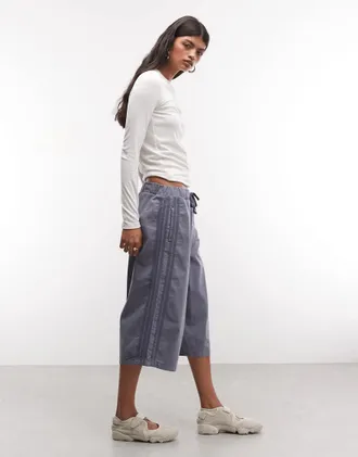 Collusion shorts da tuta baggy in denim lavaggio blu medio