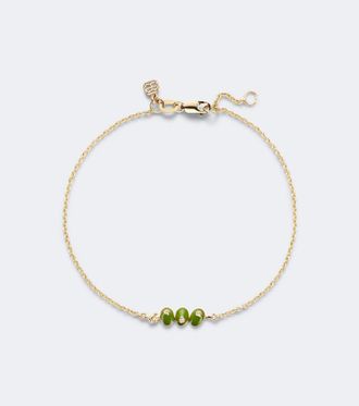 Sydney Evan Martini Olives 14kt gold bracelet with sapphires