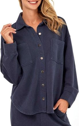 Threads 4 Thought Blaire Mineral Wash Fleece Shirt Jacket in Stargazer at Nordstrom, Size Xx-Large