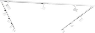 QAZQA Moderno Sistema De Riel Inteligente Monof&aacute;sico Con 10 Focos Blancos Incl. Wifi Gu10 - Jeana Acero Alargada Adecuado Para Led Max. 10 X 5 Watt - Qazqa