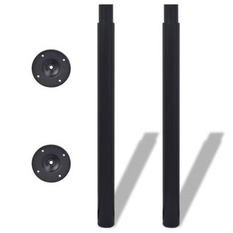 Berkfield Home Telescopic Table Legs 4 pcs Black 710 mm-1100 mm