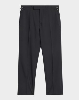 Tom Ford Men & apos;s O Connor 120s Wool Flat-Front Trousers