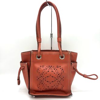 Loewe Orange Leather Shoulder Bag Tote Bag (Pre-Owned)
