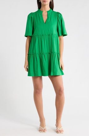 Sugarlips Gibson Dixie Tiered Cotton Dress in Kelly-Green at Nordstrom, Size X-Small