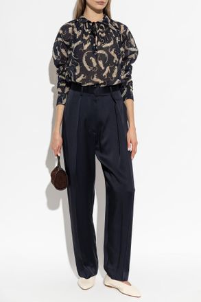Forte_Forte Forte_forte Top With Animal Motif, Womens, Navy Blue