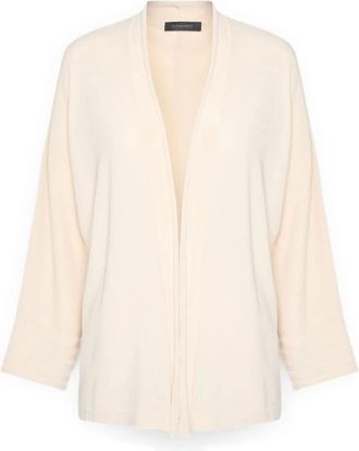 Elena Miro Viscose Blend Cardigan - Dames - Vesten - Beige - S/M - Nylon - Truien & Vesten