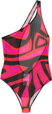 Pucci Marmo-print One-shoulder Bodysuit