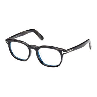 Tom Ford FT5930-D-B 063 Black Horn/Clear Blue Light Block 52mm