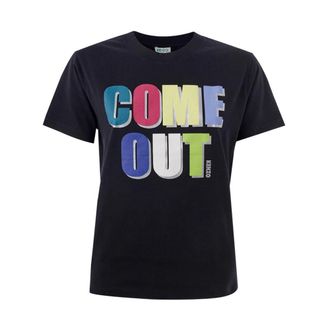 Kenzo Multicolor Come Out Print Katoenen T-Shirt - Heren - T-shirts - Zwart - XS - Katoen - Tops