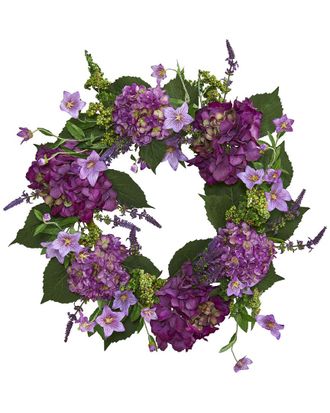 Nearly Natural Hydrangea Artificial Wreath