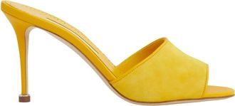Manolo Blahnik Larache 90 Stiletto Flip-Flops - Dames - Muiltjes - Geel - 37 EU - Schoenen