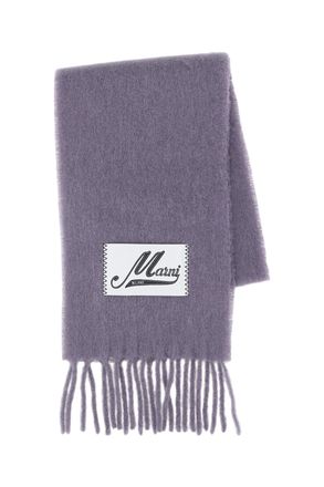Marni Brushed Alpaca Scarf With Fringed Detailing
