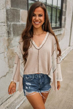 Azura Exchange Gebreide Top Met Haakwerk Details