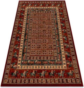 RugsX Rugsx - Wool carpet kashqai 4301 300 oriental, frame terracotta / green red 67x130 cm