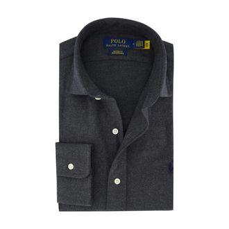 Polo Ralph Lauren Overhemden, Heren, Grijs, XL, Katoen, Polo Ralph Lauren casual overhemd grijs