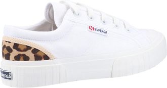 Superga 2630 Stripe PAD Leopard Ladies Trainers White/Leopard 6.5