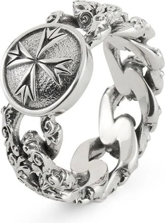 Emanuele Bicocchi Anello a catena Flourish - Argento