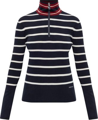 Moncler Maglione a righe con collo alto - Nero