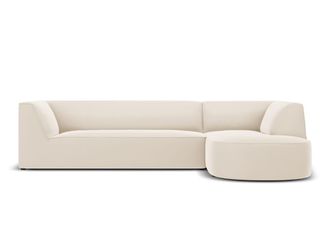 CXL by Christian Lacroix Sof&aacute; esquinero derecho 4 plazas de terciopelo beige