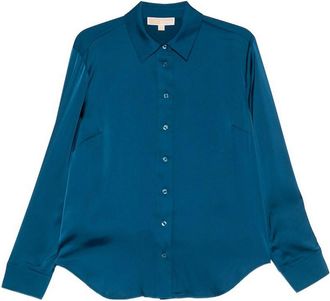 Michael Kors Blue Button-Up Elegant Shirt