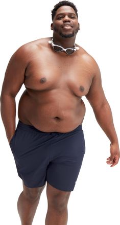 Speedo Badeshorts SPEEDO, Herren, Gr. 4XL, N-Gr, blau (navy), Gewirkt, Obermaterial: 100% Nylon, Badehosen Badeshorts, in grossen Gr&ouml;ssen