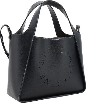Stella McCartney Womens Faux Leather Shoulder Bag Black Polyamide Handbags Hand