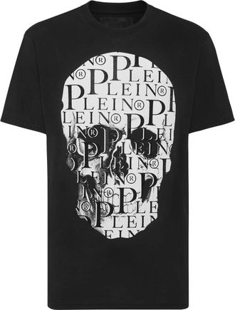 Philipp Plein T-shirt Ronde Hals Skull - Heren - T-shirts - Zwart - 3XL - Katoen - Tops