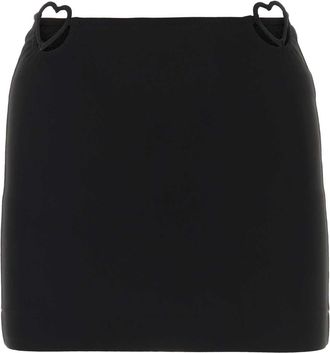 Nensi Dojaka Black Viscose Blend Mini Skirt