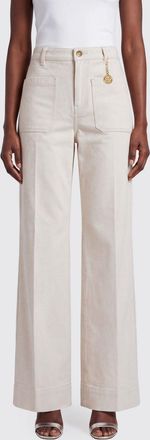 Michael Kors Jeans Violette a vita alta con gamba larga e charm decorativo