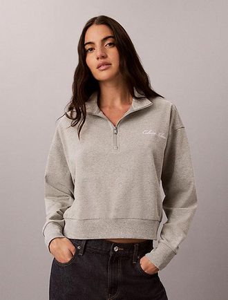 Calvin Klein Sudadera De Estar Por Casa De Punto De Algod&oacute;n Con Logo