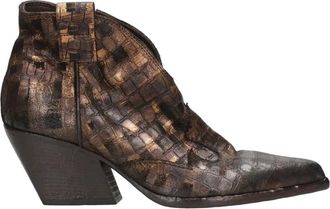 Elena Iachi Western Enkelboot - Dames - Cowboylaarzen - Bruin - 37 EU - Leer - Schoenen