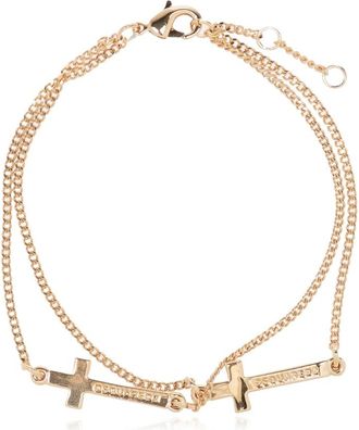 Dsquared2 Double-wrap Armband aan Ketting - Heren - Armbanden - Geel - M - Accessoires